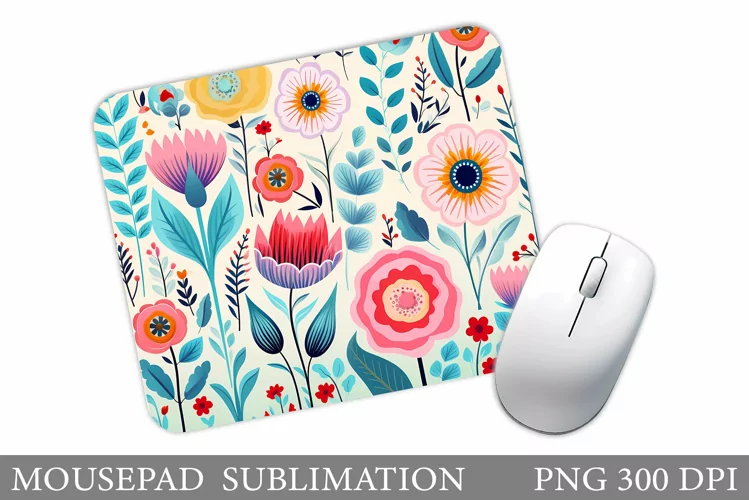Flowers Mouse Pad Sublimation. Flowers Mouse Pad Design