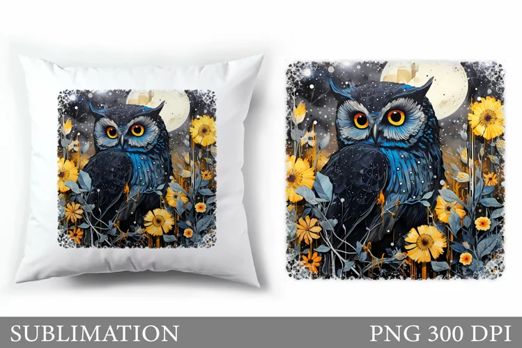 Owl Pillow Sublimation. Owl Sublimation
