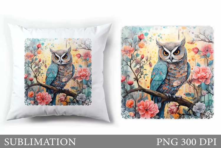 Owl Sublimation. Owl Pillow Sublimation