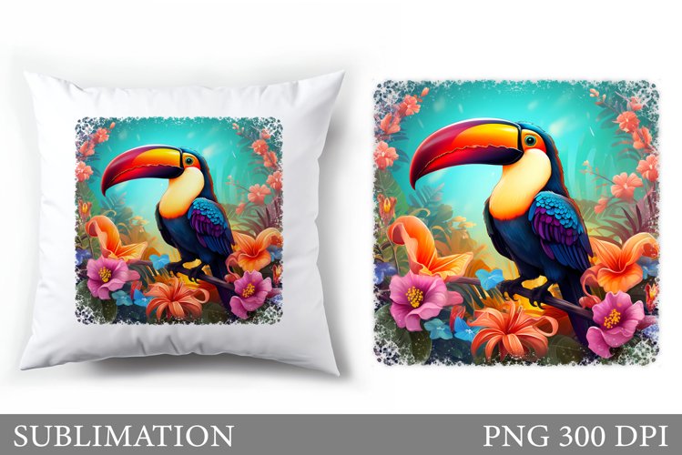 Toucan Pillow Design. Toucan Sublimation example image 1