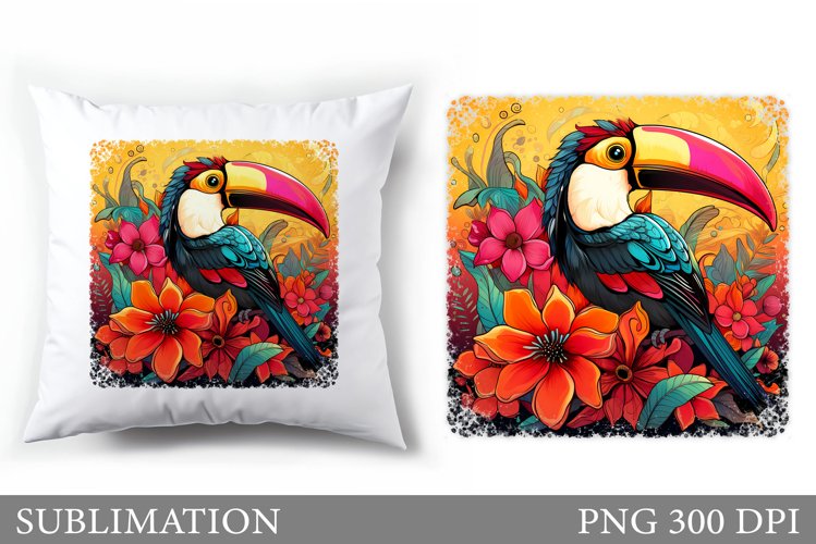 Toucan Sublimation. Toucan Pillow Sublimation example image 1