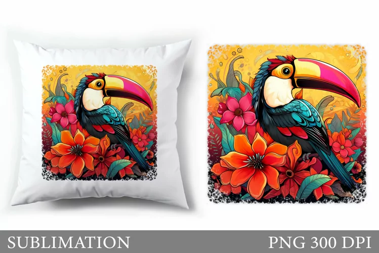 Toucan Sublimation. Toucan Pillow Sublimation