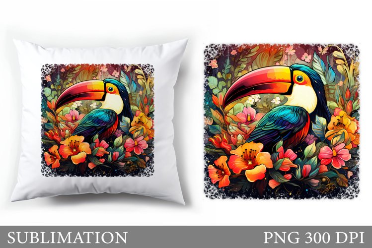 Toucan Sublimation. Toucan Pillow Sublimation example image 1
