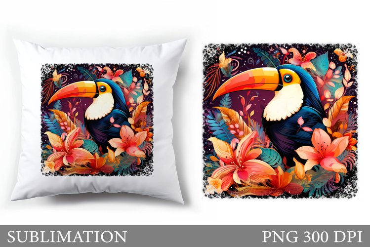 Toucan Pillow Design. Toucan Sublimation example image 1