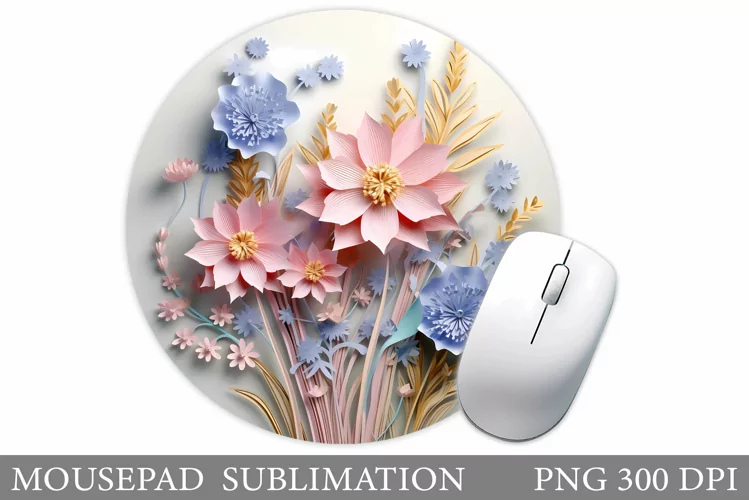 Flowers Mouse Pad Design. Flowers Mouse Pad Sublimation
