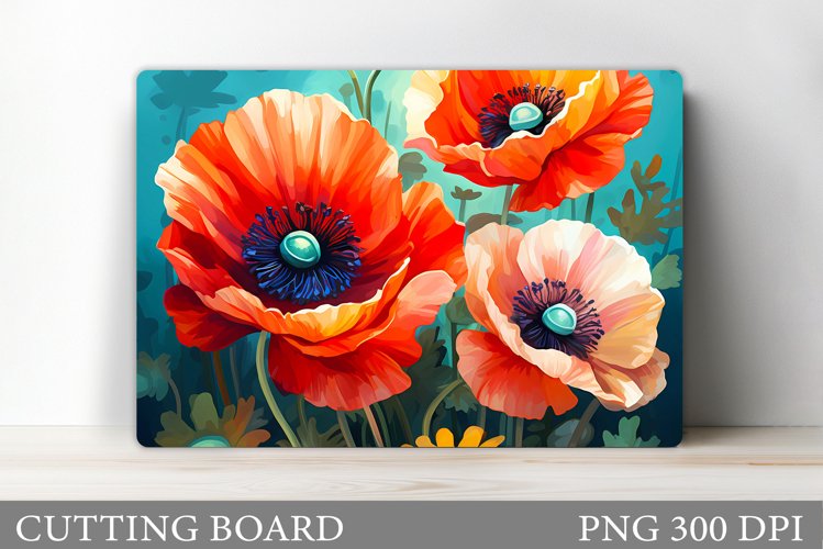 Flowers Cutting Board Design. Flowers Kitchen Cutting Board example image 1