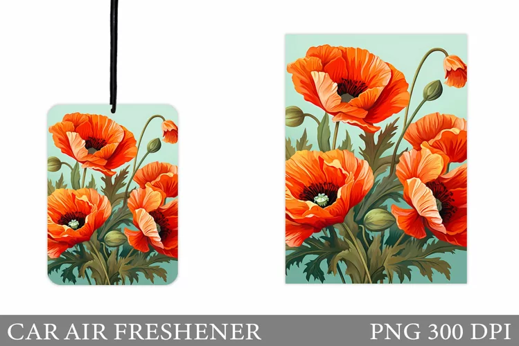 Floral Car Air Freshener. Flowers Car Air Freshener Design