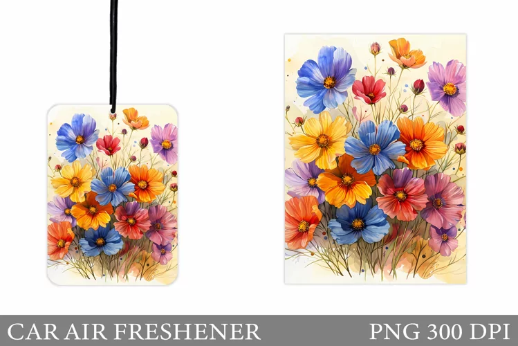 Flowers Car Air Freshener. Floral Car Air Freshener Design