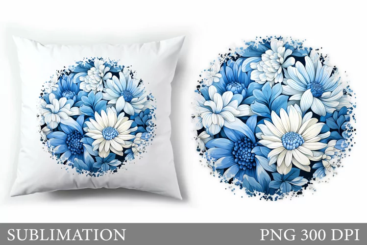 Flowers Pillow Sublimation. Summer Sublimation