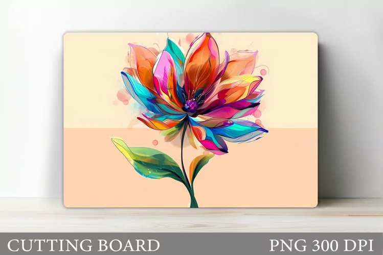 Flower Cutting Board. Kitchen Cutting Board Sublimation
