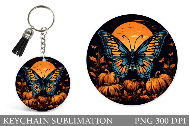 Butterfly Halloween Keychain. Halloween Sublimation