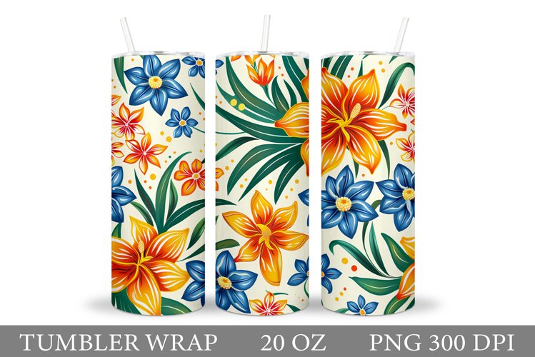 Flowers Tumbler Design. Flowers Tumbler Sublimation