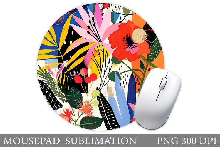 Floral Mouse Pad Sublimation. Flowers Mouse Pad Design example image 1