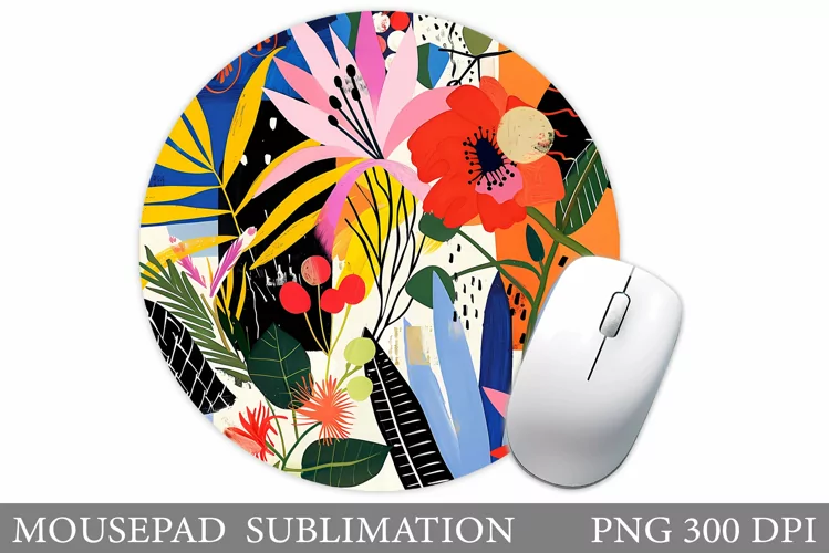 Floral Mouse Pad Sublimation. Flowers Mouse Pad Design