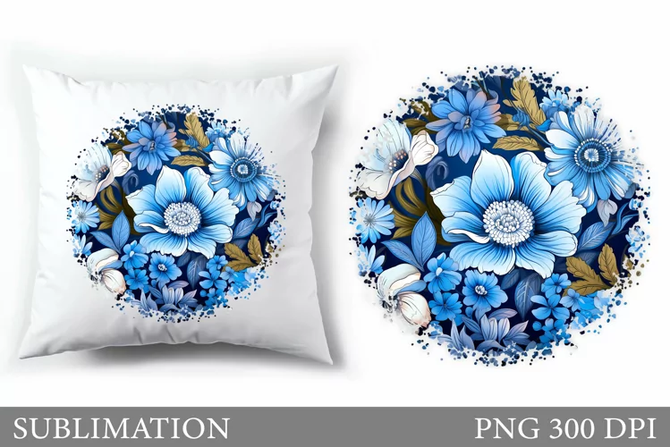 Flowers Sublimation. Flowers Pillow Sublimation