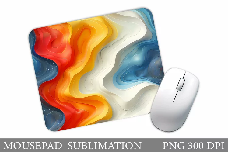 Abstraction Mouse Pad Design. 3D Abstraction Sublimation