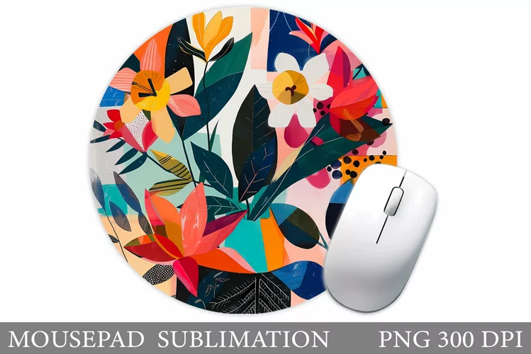 Flowers Mouse Pad Design. Floral Mouse Pad Sublimation