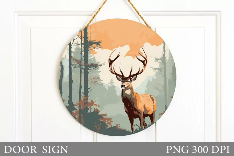 Deer Door Sign Sublimation. Deer Sublimation