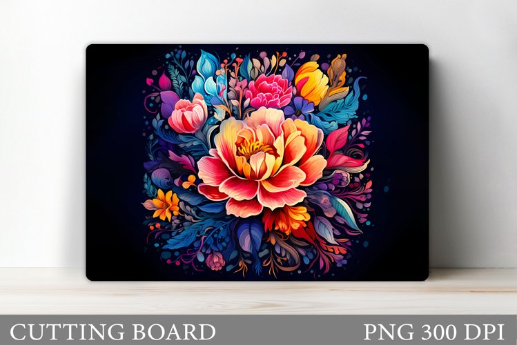 Flowers Cutting Board. Floral Cutting Board Design example image 1