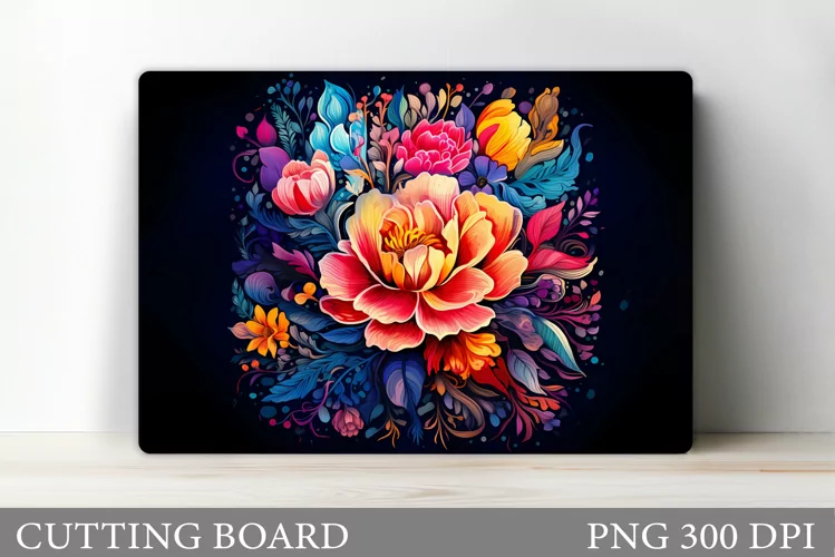 Flowers Cutting Board. Floral Cutting Board Design