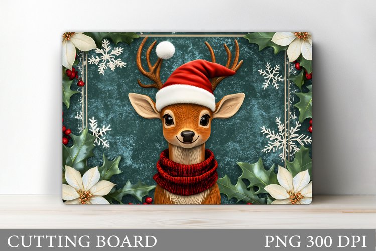 Christmas Deer Cutting Board. Christmas Cutting Board Design example image 1