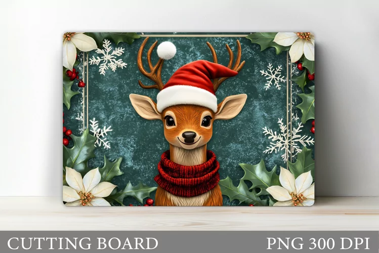 Christmas Deer Cutting Board. Christmas Cutting Board Design