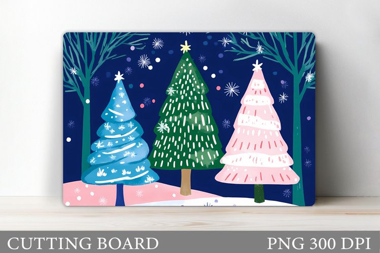Christmas Tree Cutting Board. Christmas Tree Sublimation example image 1