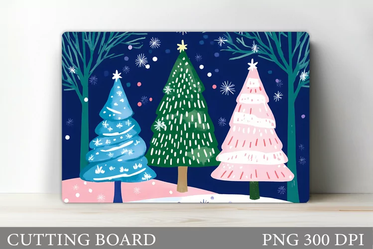 Christmas Tree Cutting Board. Christmas Tree Sublimation