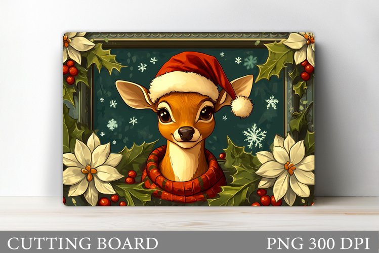 Christmas Deer Cutting Board. Christmas Cutting Board Design example image 1