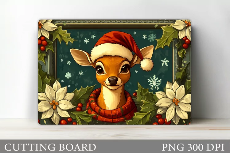 Christmas Deer Cutting Board. Christmas Cutting Board Design