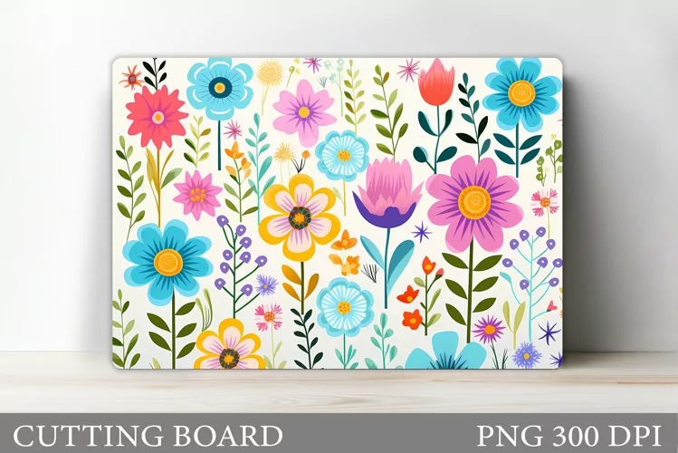 Flowers Cutting Board. Floral Cutting Board Design