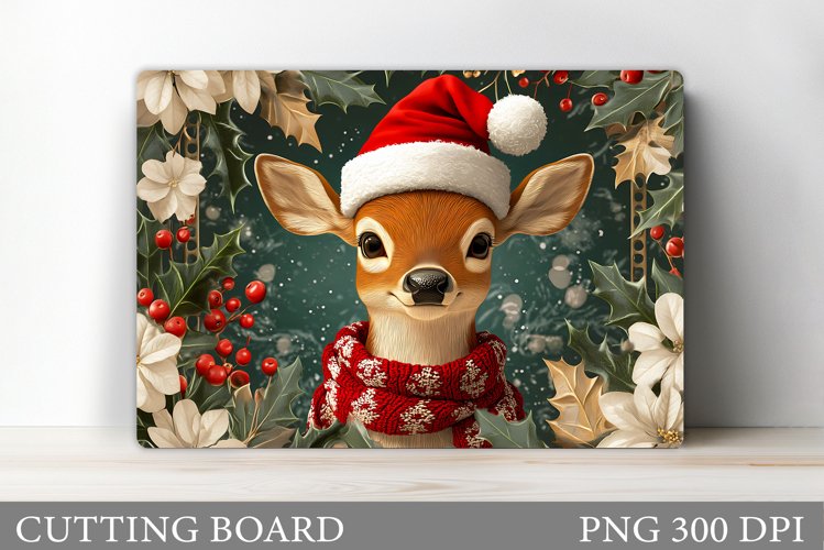 Christmas Deer Cutting Board. Christmas Cutting Board Design example image 1