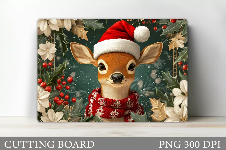 Christmas Deer Cutting Board. Christmas Cutting Board Design