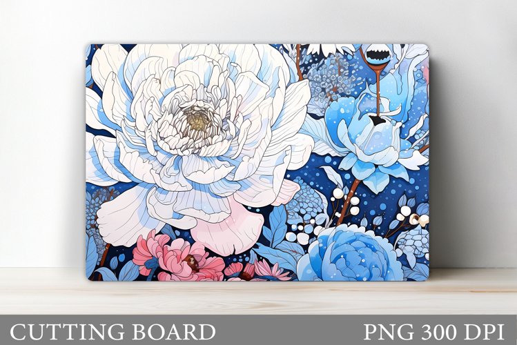 Flowers Cutting Board. Floral Cutting Board Design example image 1