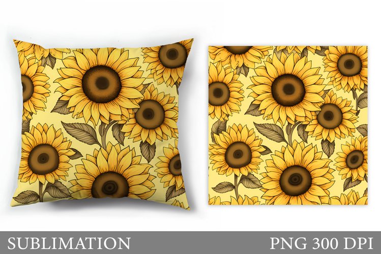 Sunflowers Sublimation. Sunflowers Pillow Sublimation