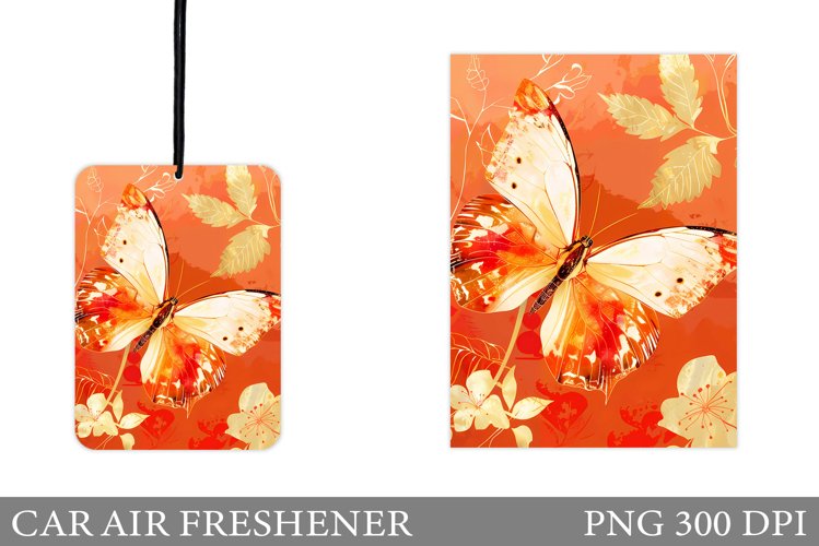 Butterfly Car Air Freshener Design. Butterfly Sublimation