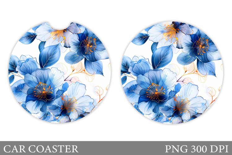 Flowers Car Coaster Design. Flowers Car Coaster Sublimation