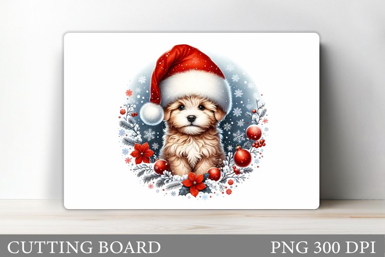 Cute Dog Cutting Board. Christmas Cutting Board Sublimation