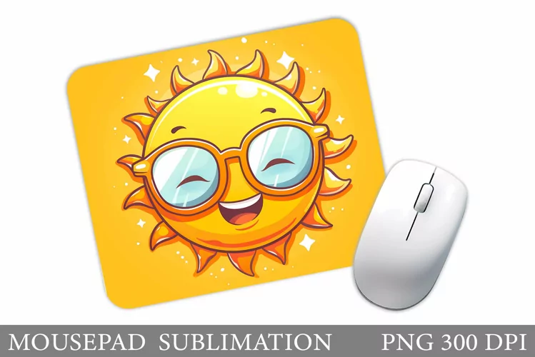 Positive Sun Mouse Pad. Cute Sun Mouse Pad Sublimation