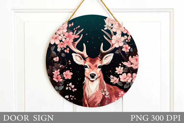 Deer Door Sign Sublimation. Deer Sublimation