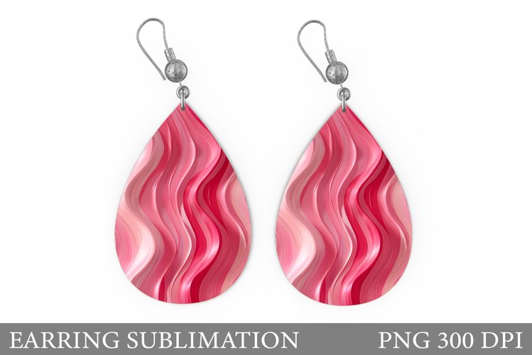 Abstract Teardrop Earring. Abstract Earring Sublimation