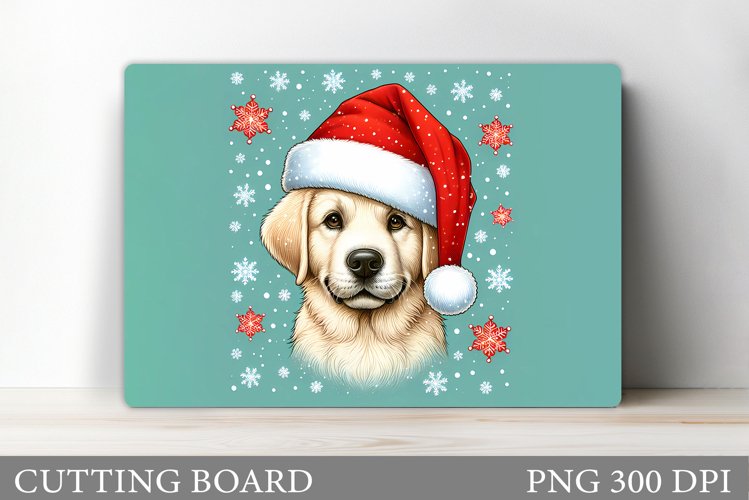 Cute Dog Cutting Board. Christmas Cutting Board Sublimation
