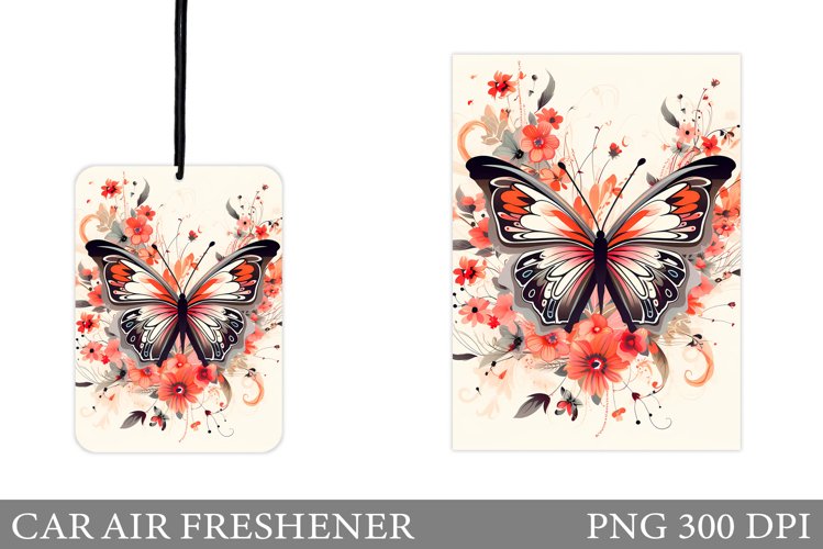 Butterfly Car Air Freshener. Flowers Car Air Freshener