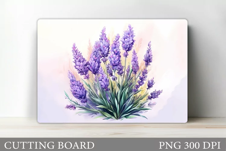 Flowers Cutting Board. Lavender Cutting Board Design