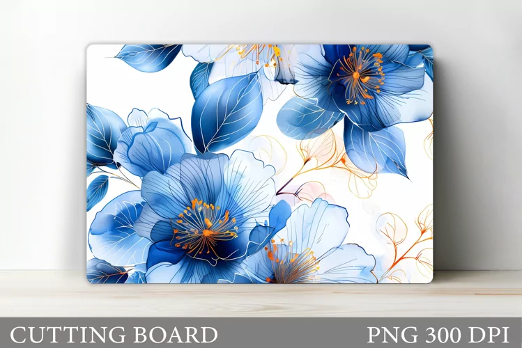 Flowers Cutting Board. Floral Cutting Board Design