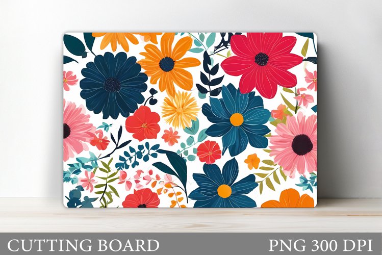 Flowers Cutting Board Design. Flowers Sublimation