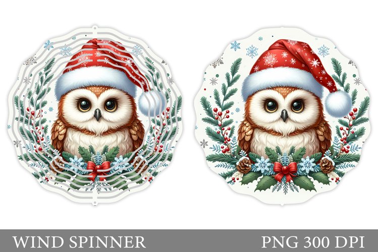 Christmas Owl Wind Spinner. Christmas Wind Spinner Design