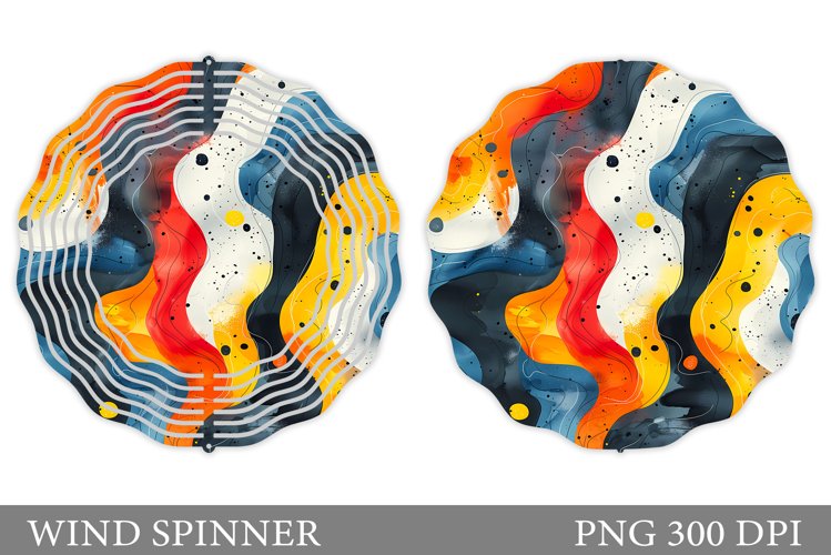 Abstraction Wind Spinner. Colorful Wind Spinner Sublimation
