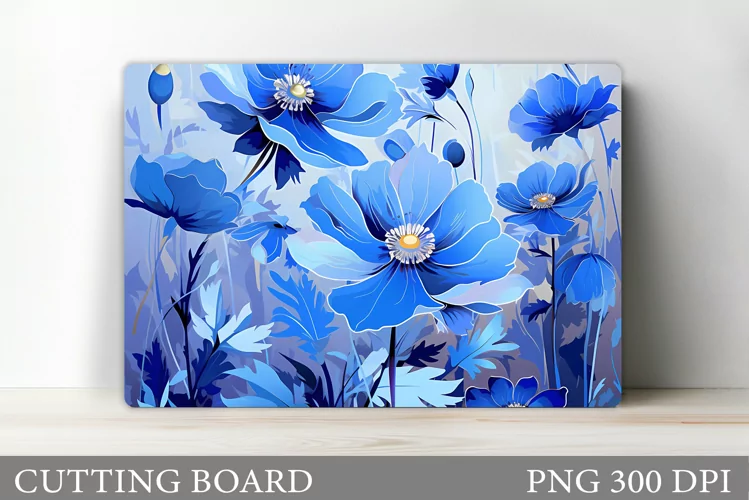 Flowers Cutting Board. Kitchen Cutting Board Sublimation