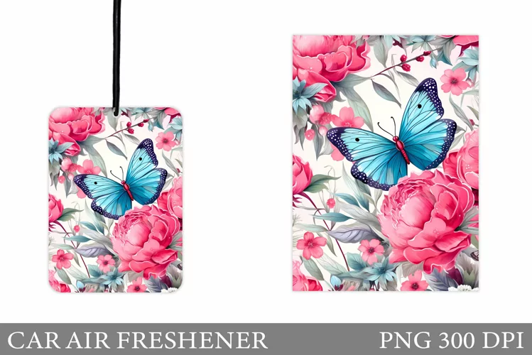 Butterfly Car Air Freshener. Flowers Car Air Freshener